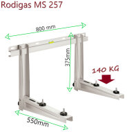 Rodigas MS257 Universal Wandkonsole für Split Klimaanlagen Außengeräte, 800x550(mm), 140kg